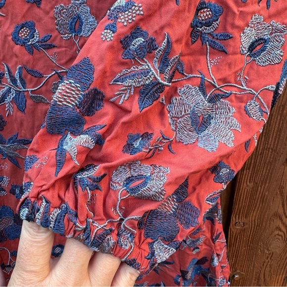 Anthro embroidered mini dress - Picture 5 of 9